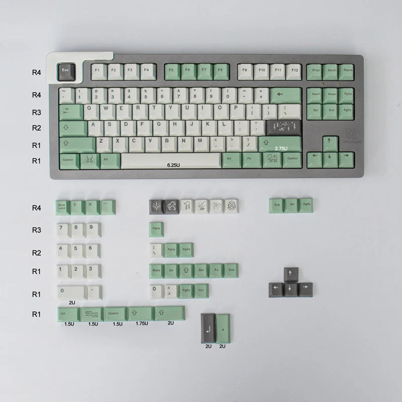 November Fog – 136-Key Cherry Profile PBT ANSI/ISO Keycap Set