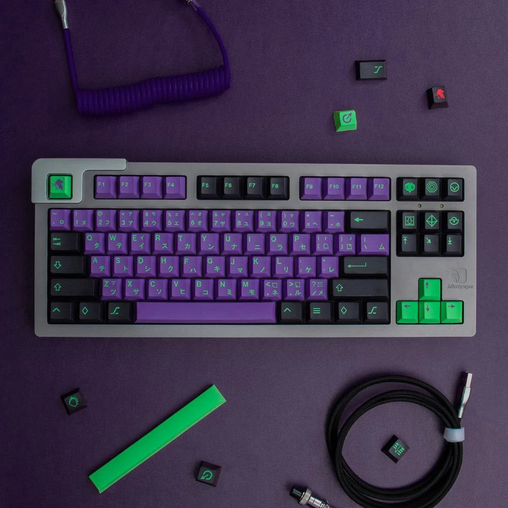 GMK Mecha-01 – Juego de teclas PBT ANSI/ISO con perfil de cereza de 136 teclas