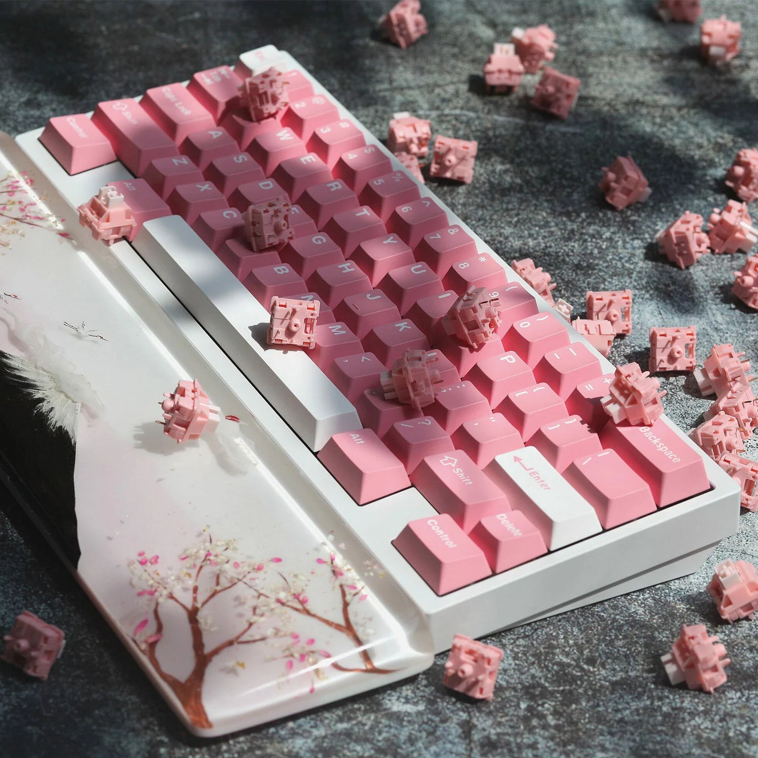 Peach Blossom – 173-Tasten Cherry Profile ABS ANSI/ISO-Tastenkappen-Set