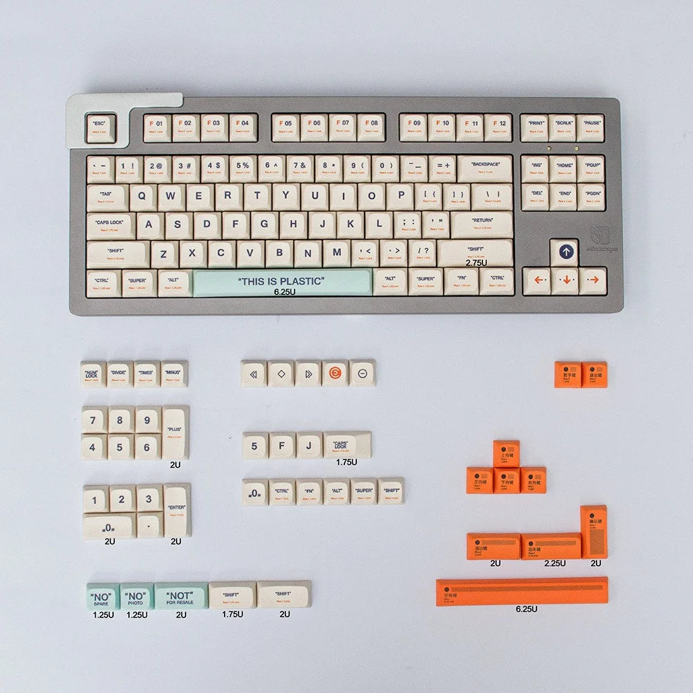 Esto es plástico: Juego de teclas PBT ANSI de perfil XDA de 134 teclas