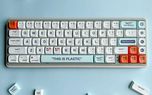 This Is Plastic White - 140 Keycap Set XDA Profile For MX Switches - Mechanical Keyboard DIY Custom Keyset