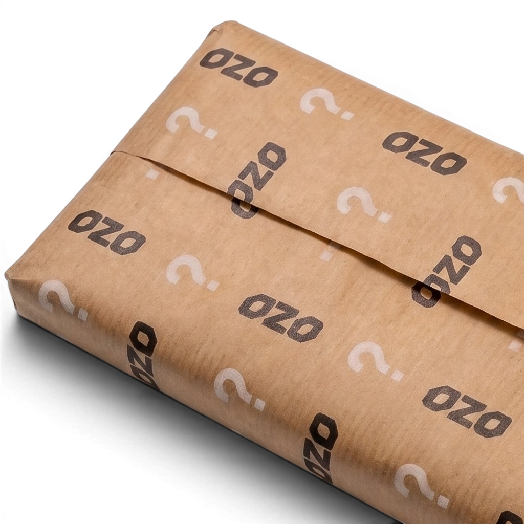 A still-wrapped OZO mystery parcel