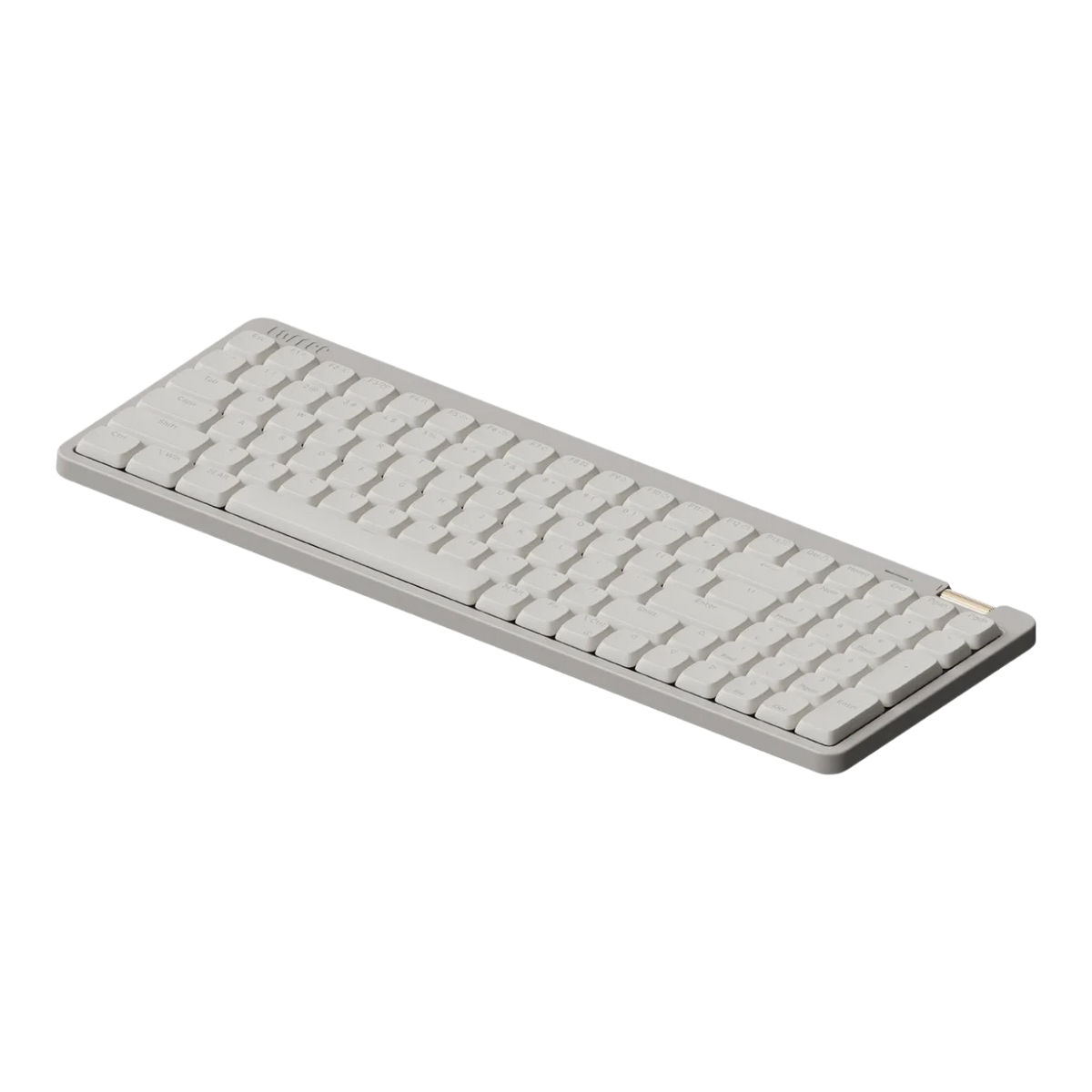 Lofree Flow Lite100 marble grey low-profile mechanical keyboard three-quarter angled view #colour_marble