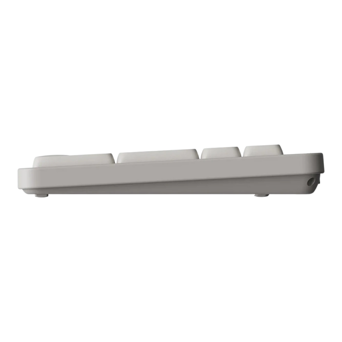 Lofree Flow Lite100 marble grey low-profile mechanical keyboard side profile showing low-profile height #colour_marble