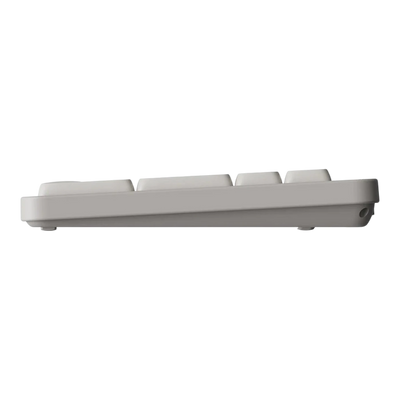 Lofree Flow Lite100 marble grey low-profile mechanical keyboard side profile showing low-profile height 
