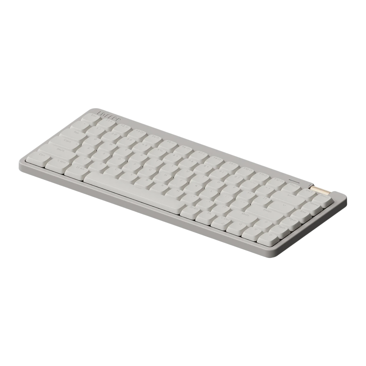 Lofree Flow Lite84 Marble grey low-profile 75% mechanical keyboard ANSI layout angled front view #colour_marble