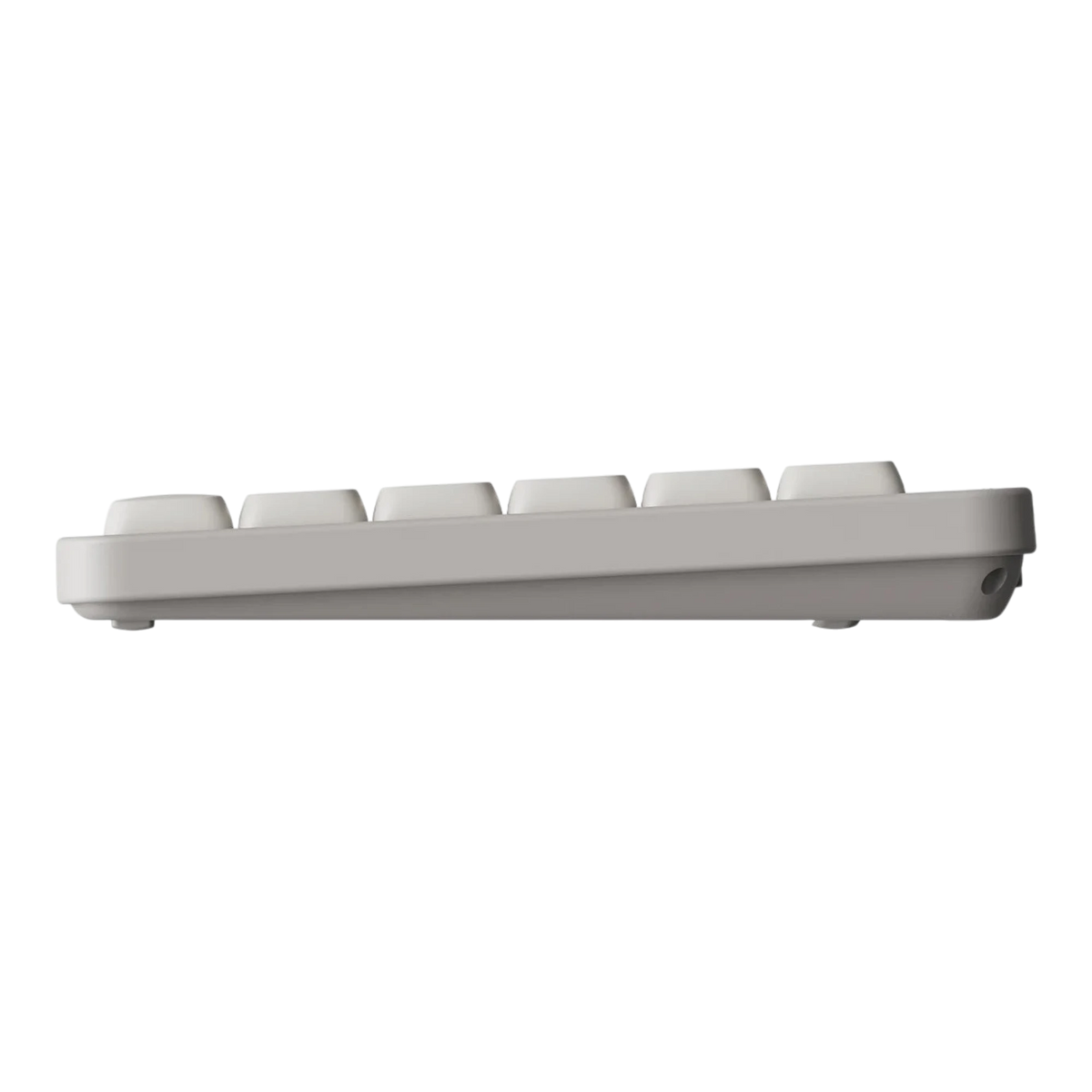 Lofree Flow Lite84 Marble grey low-profile 75% mechanical keyboard ANSI layout side profile view showing low-profile height #colour_marble