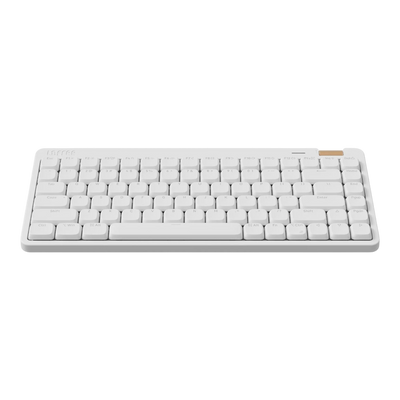 Lofree Flow Lite84 Off-White low-profile 75% mechanical keyboard ANSI layout front perspective view 