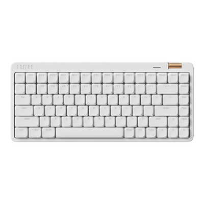 Lofree Flow Lite84 Off-White low-profile 75% mechanical keyboard ANSI layout top-down view 