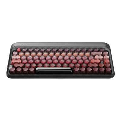 Lofree Lipstick black mechanical keyboard front view 