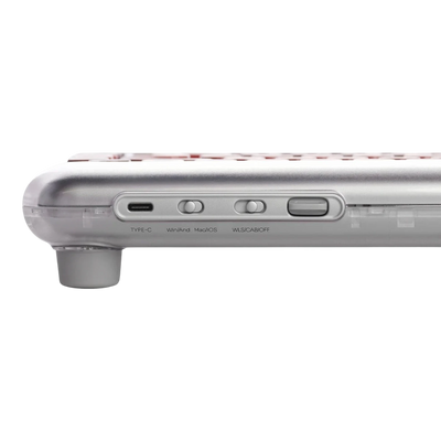 Lofree Lipstick silver mechanical keyboard USB-C and mode controls 