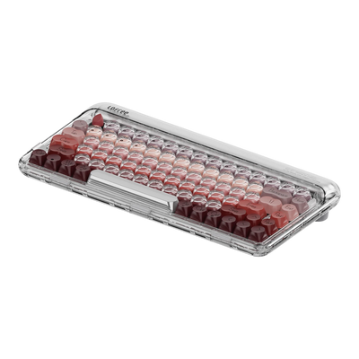 Lofree Lipstick silver mechanical keyboard perspective view 