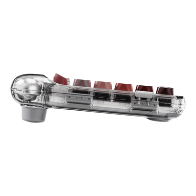 Lofree Lipstick silver mechanical keyboard side profile 