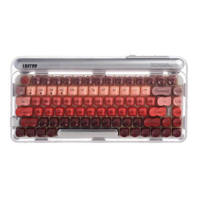 Lofree Lipstick silver mechanical keyboard top view 
