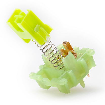 exploded view of the green switch with the pin open