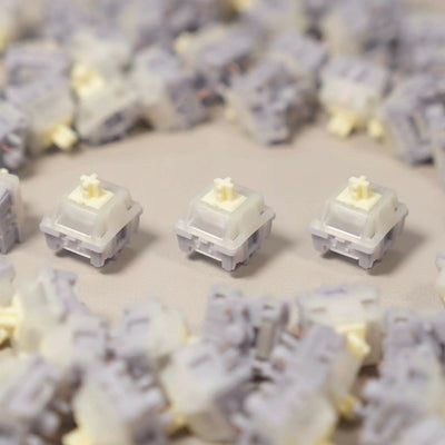 OZO Keyboards SU LAB Moonlight silent tactile mechanical keyboard switches with grey housing and cream stems