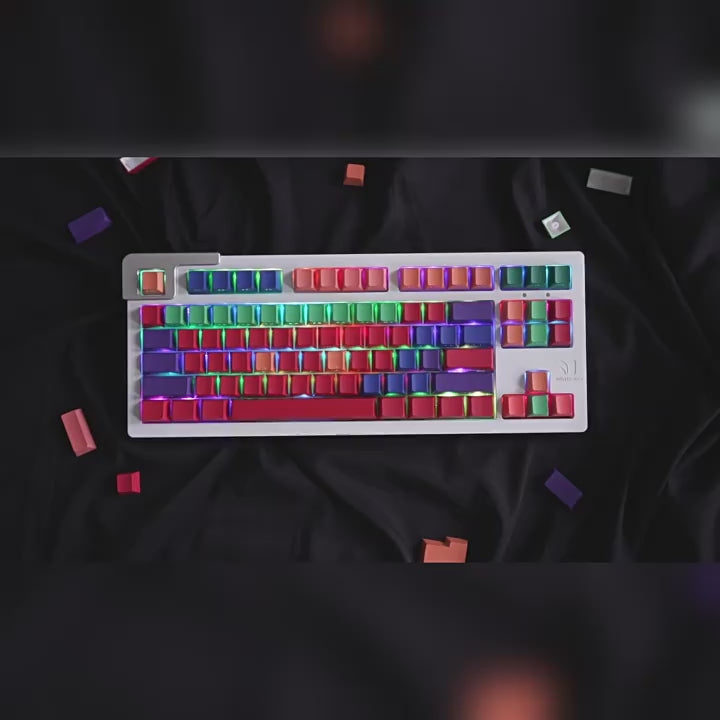 Charger la vidéo: Handarbeit – 130-Key Cherry Profile PBT ANSI/ISO Keycap Set