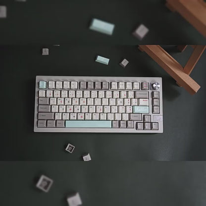 Vintage Green Greek – 147-Key PBT Cherry Profile ANSI Keycap Set