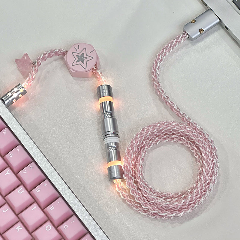 UNKNOWN ERROR - D12 RGB Light Pink Light - Sakura Stardust Keyboard Cable