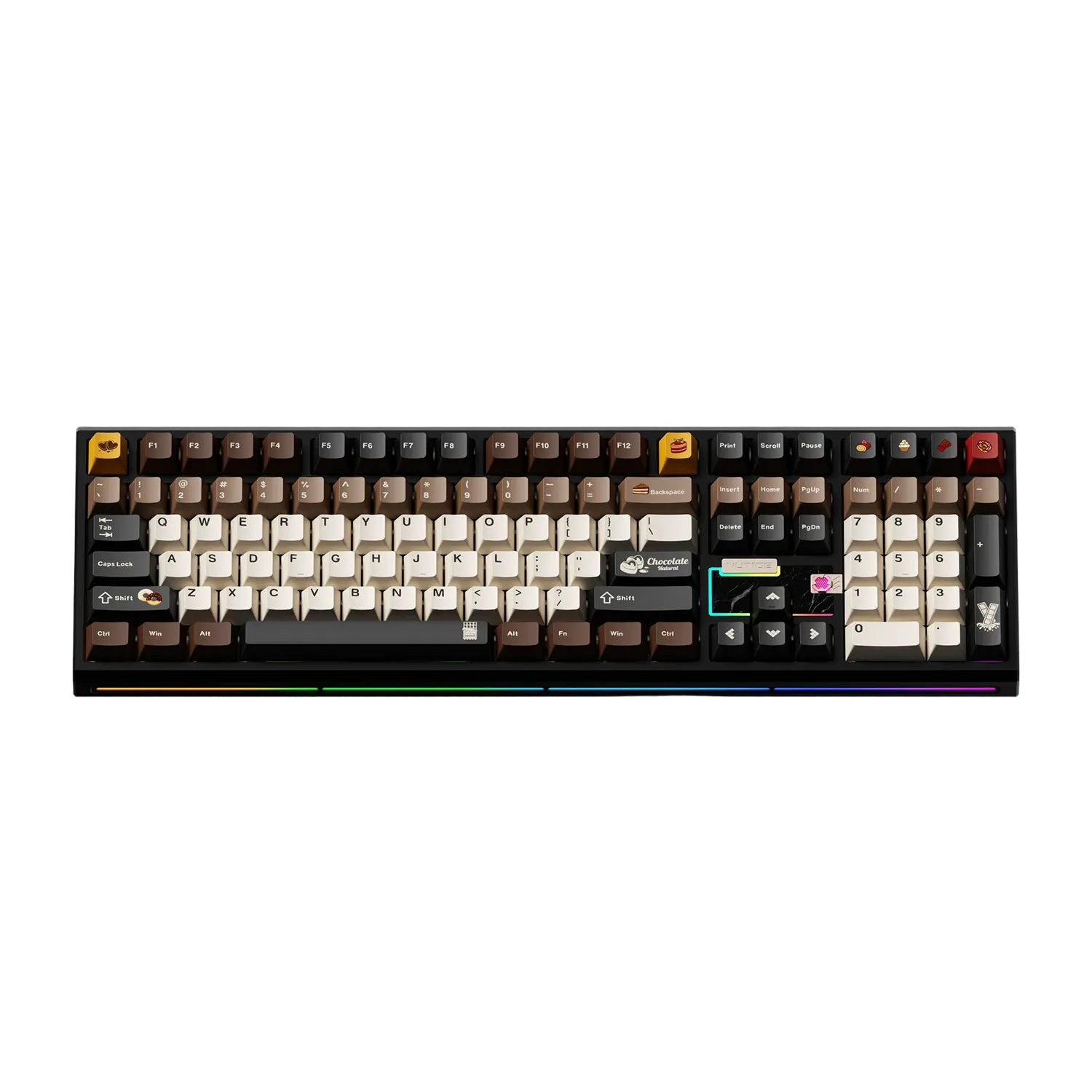 Weikav nut108 mechanical keyboard in black with keycaps