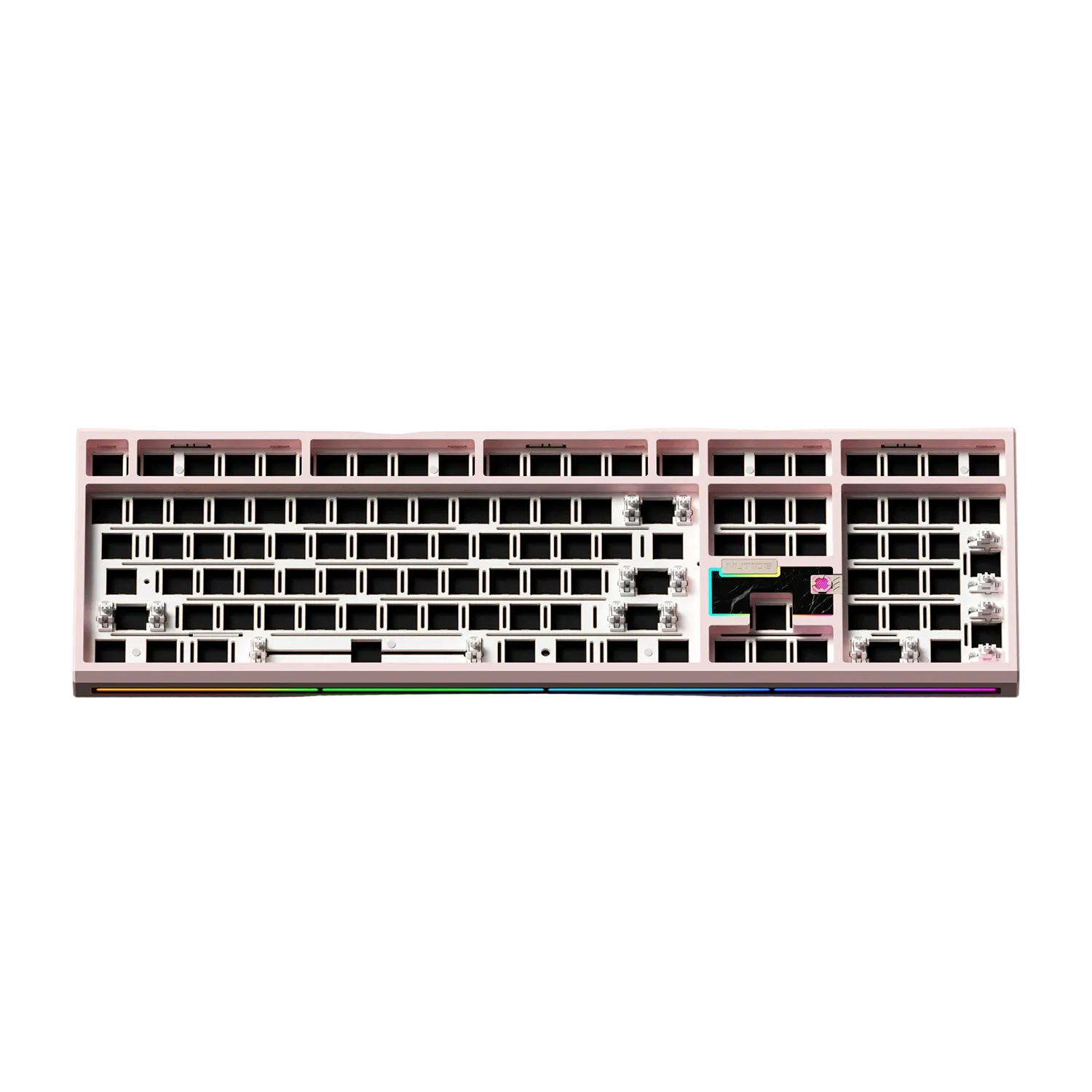 Weikav nut108 mechanical keyboard in pink colour.