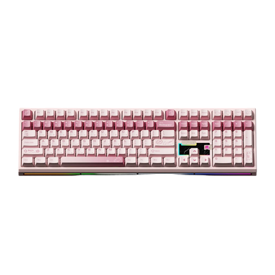 Weikav Nut108 mechanical keyboard in pink with pink keycaps