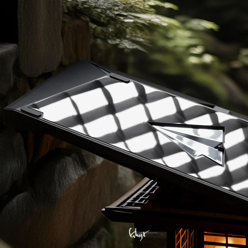 Close-up lifestyle shot of paper65 in prism black colour back weight, displaying mirror polish finish option.