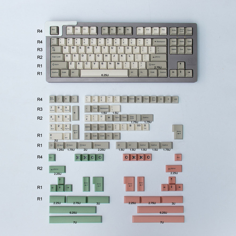 9009 - 173-Key Doubleshot ANSI/ISO Keycap Set