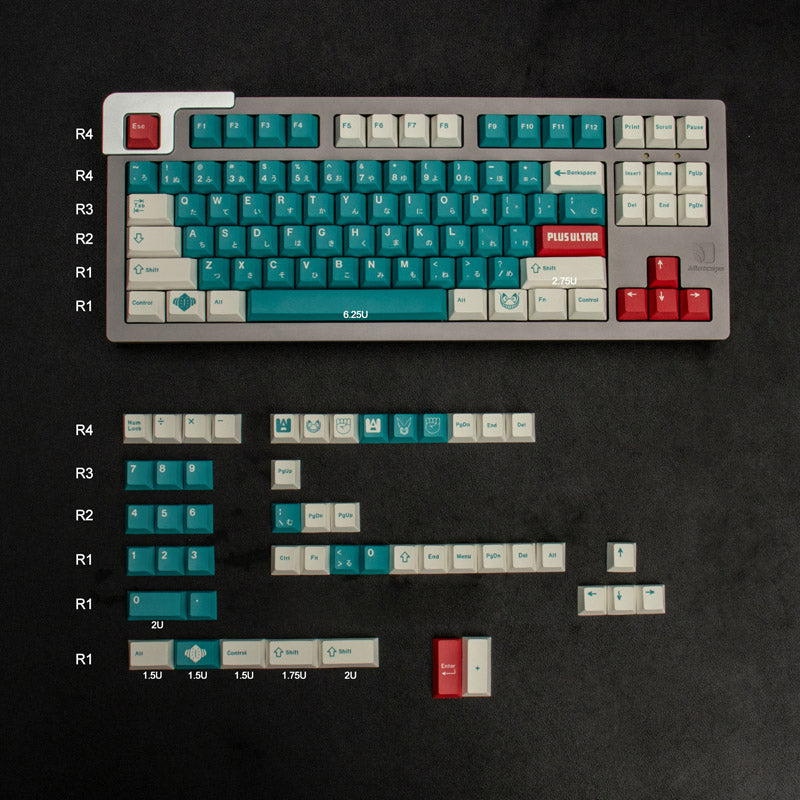 DEKU - 136-Key Cherry Profile ANSI/ISO Keycap Set